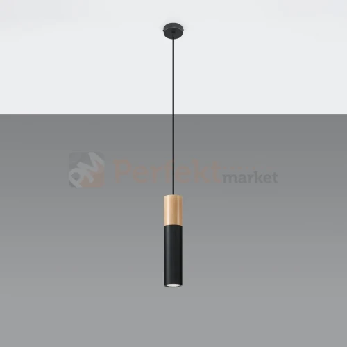 Lampa wisząca punktowa Sollux Pablo 1xGU10 SL.0632 IP20 - czarna 01