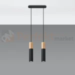 Lampa wisząca punktowa Sollux Pablo 2xGU10 SL.0633 IP20 - czarna 01