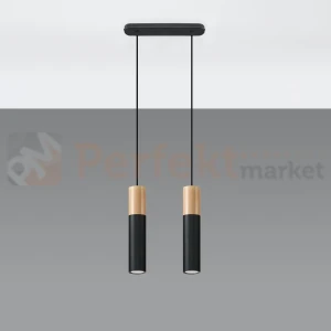 Lampa wisząca punktowa Sollux Pablo 2xGU10 SL.0633 IP20 - czarna
