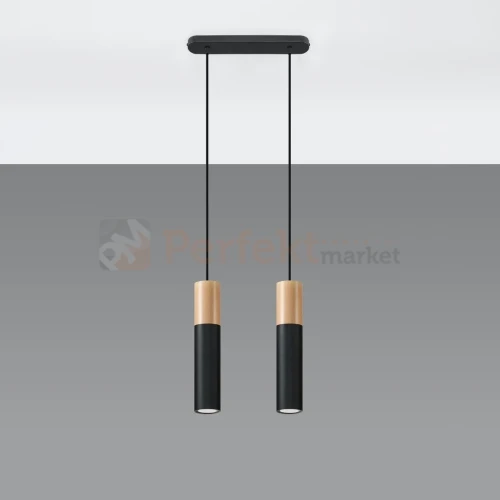 Lampa wisząca punktowa Sollux Pablo 2xGU10 SL.0633 IP20 - czarna 01