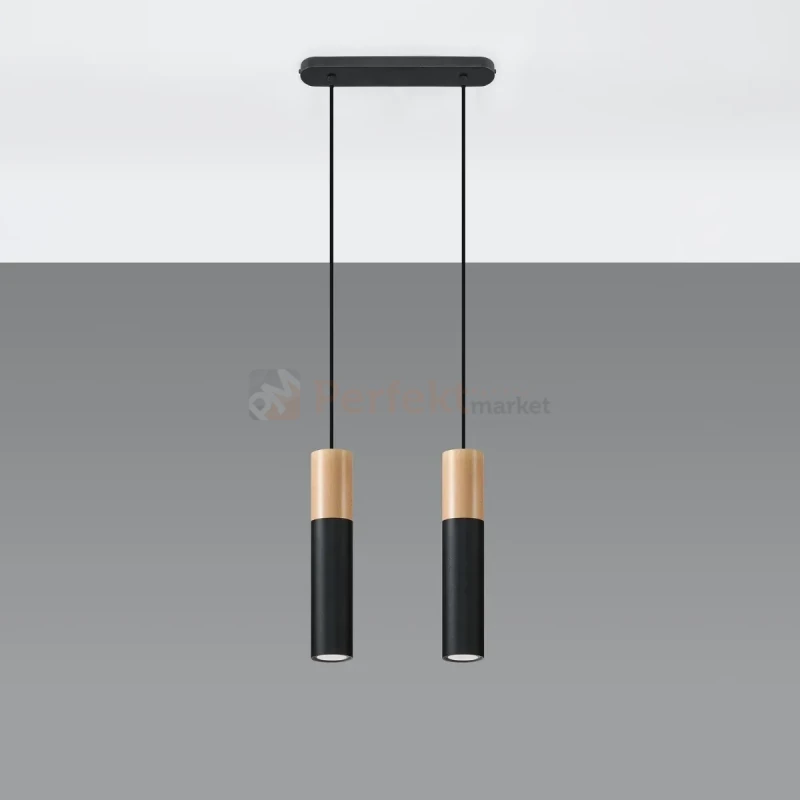 Lampa wisząca punktowa Sollux Pablo 2xGU10 SL.0633 IP20 - czarna 08
