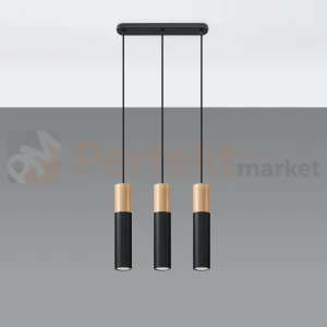 Lampa wisząca punktowa Sollux Pablo 3xGU10 SL.0634 IP20 - czarna