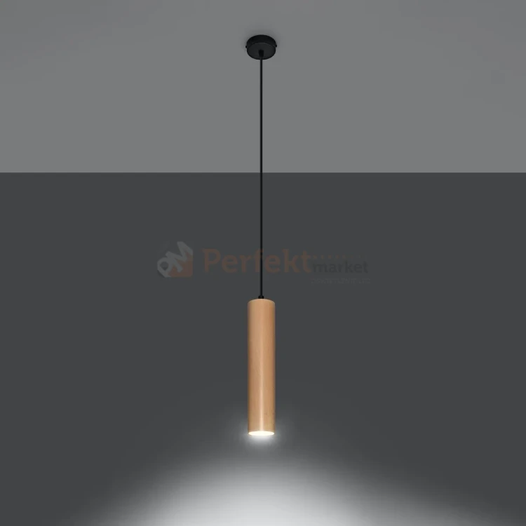 Lampa wisząca punktowa Sollux Lino 1 1xGU10 SL.0636 IP20 - naturalne drewno 03