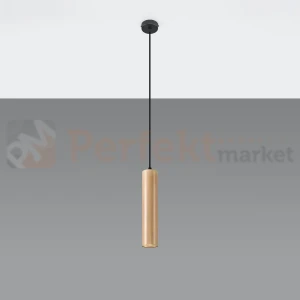 Lampa wisząca punktowa Sollux Lino 1 1xGU10 SL.0636 IP20 - naturalne drewno