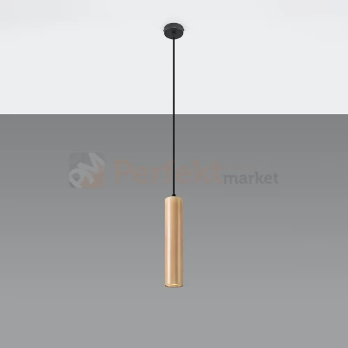 Lampa wisząca punktowa Sollux Lino 1 1xGU10 SL.0636 IP20 - naturalne drewno 01