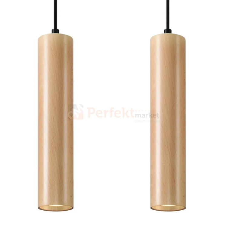 Lampa wisząca punktowa Sollux Lino 2 2xGU10 SL.0637 IP20 - naturalne drewno  07