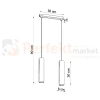 Lampa wisząca punktowa Sollux Lino 2 2xGU10 SL.0637 IP20 - naturalne drewno  08