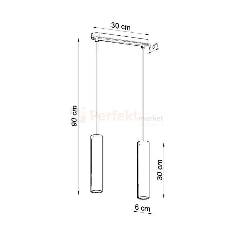 Lampa wisząca punktowa Sollux Lino 2 2xGU10 SL.0637 IP20 - naturalne drewno  08