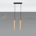 Lampa wisząca punktowa Sollux Lino 2 2xGU10 SL.0637 IP20 - naturalne drewno  01