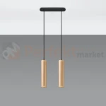 Lampa wisząca punktowa Sollux Lino 2 2xGU10 SL.0637 IP20 - naturalne drewno  01
