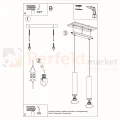 Lampa wisząca punktowa Sollux Lino 2 2xGU10 SL.0637 IP20 - naturalne drewno  09