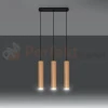 Lampa wisząca punktowa Sollux Lino 3 3xGU10 SL.0638 IP20 - naturalne drewno 03