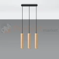 Lampa wisząca punktowa Sollux Lino 3 3xGU10 SL.0638 IP20 - naturalne drewno 01