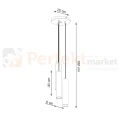 Lampa wisząca punktowa Sollux Lino 3P 3xGU10 SL.1012 IP20 - naturalne drewno 09