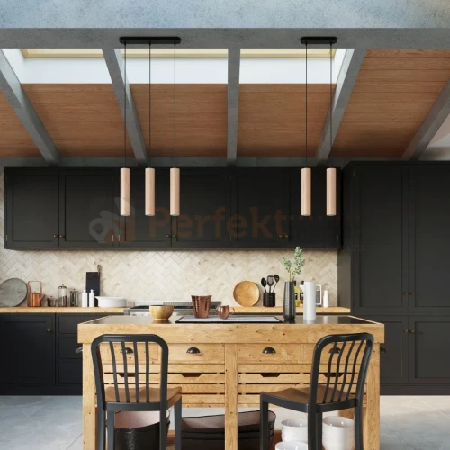 Lampa wisząca punktowa Sollux Lino 3P 3xGU10 SL.1012 IP20 - naturalne drewno 02