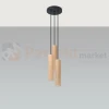 Lampa wisząca punktowa Sollux Lino 3P 3xGU10 SL.1012 IP20 - naturalne drewno 01