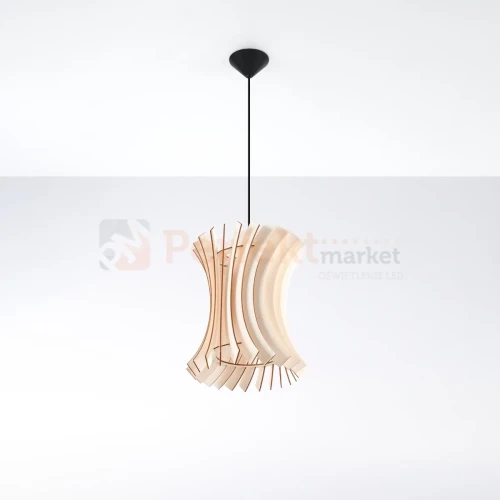 Lampa wiszące drewniana Sollux Oriana 1xE27 SL.0642 IP20 - naturalne drewno 05