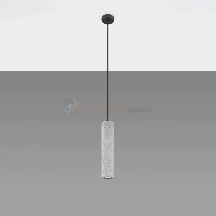 Lampa wisząca betonowa Sollux Luvo 1 1xGu10 SL.0653 IP20 - szara 01
