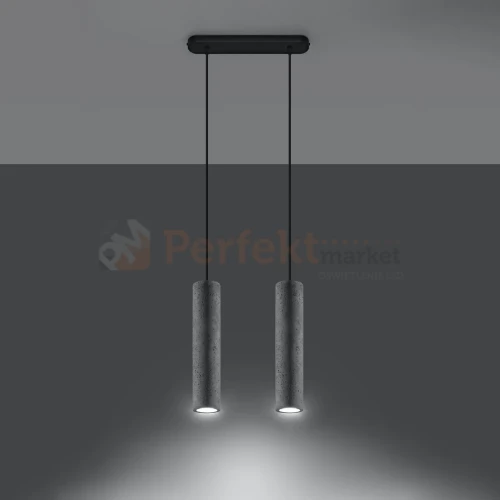 Lampa wisząca betonowa Sollux Luvo 2 2xGu10 SL.0654 IP20 - szara 02