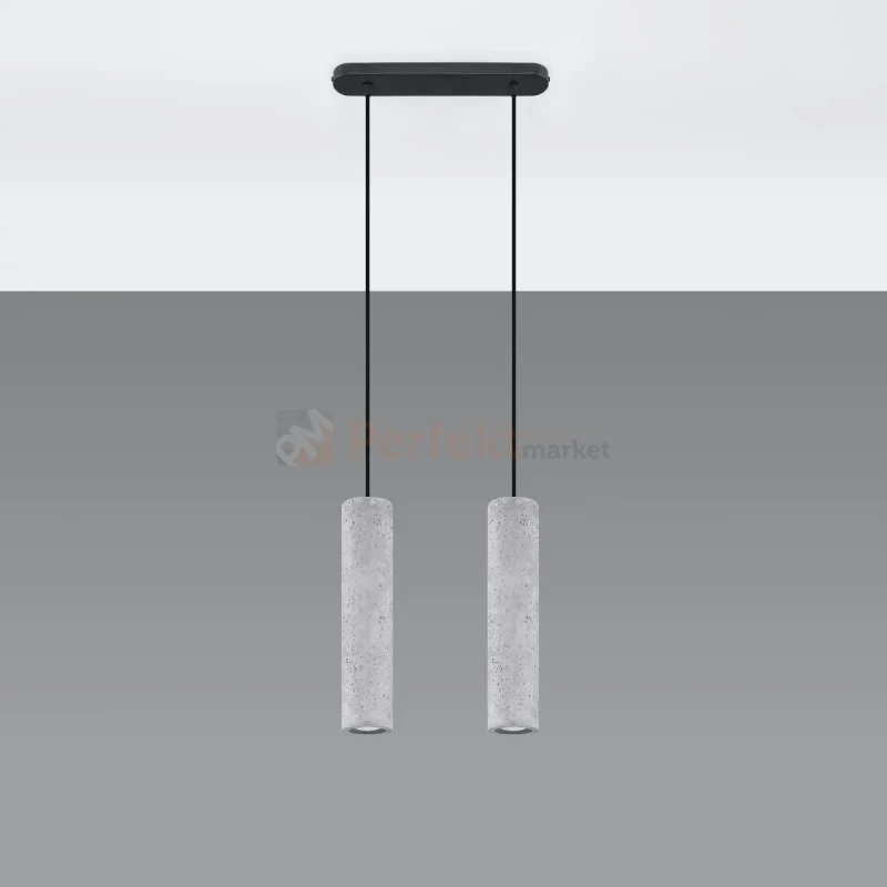 Lampa wisząca betonowa Sollux Luvo 2 2xGu10 SL.0654 IP20 - szara 08