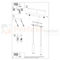 Lampa wisząca betonowa Sollux Luvo 2 2xGu10 SL.0654 IP20 - szara 08