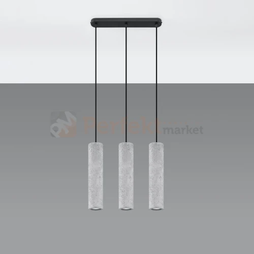 Lampa wisząca betonowa Sollux Luvo 3 3xGu10 SL.0655 IP20 - szara 01