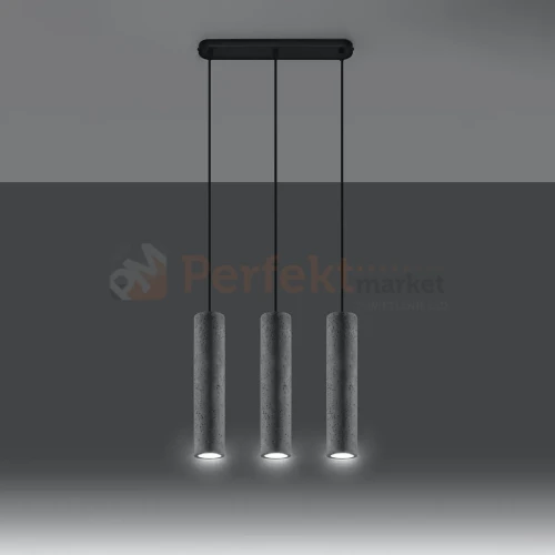 Lampa wisząca betonowa Sollux Luvo 3 3xGu10 SL.0655 IP20 - szara 02