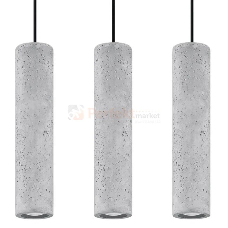Lampa wisząca betonowa Sollux Luvo 3 3xGu10 SL.0655 IP20 - szara 06