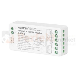 MiBoxer odbiornik strefowy do taśm LED 2w1 MONO/CCT 12-48V max 10A, 2-przewodowy LC2-RF