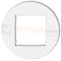 KARLIK MINI ramka uniwersalna, pojedyncza okrągła z tworzywa biały połysk MRTO-1 PERFEKT MARKET OLSZTYN