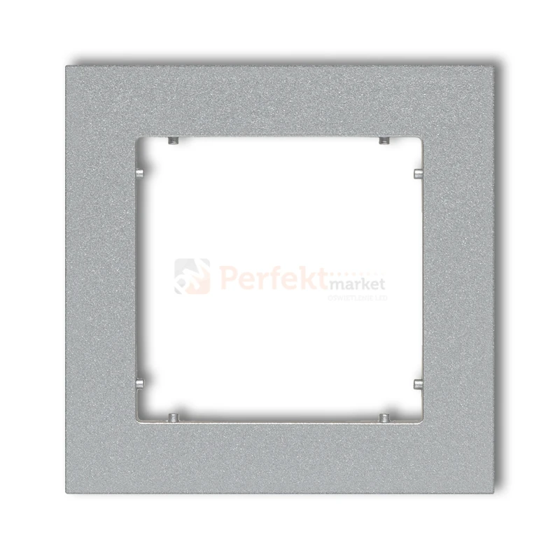 KARLIK MINI ramka uniwersalna pojedyncza kwadratowa z tworzywa srebrny metalik 7MR-1 PERFEKT MARKET OLSZTYN