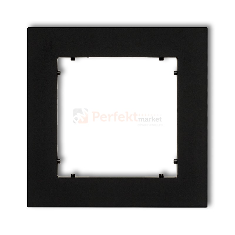 KARLIK MINI ramka uniwersalna pojedyncza kwadratowa z tworzywa czarny mat 12MR-1 perfekt market olsztyn