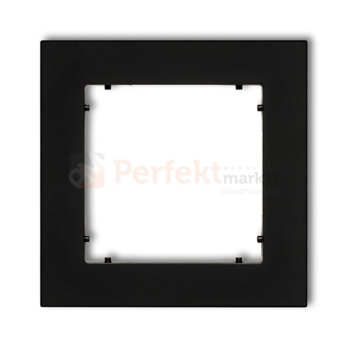 KARLIK MINI ramka uniwersalna pojedyncza kwadratowa z tworzywa czarny mat 12MR-1 perfekt market olsztyn
