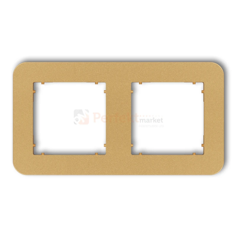 KARLIK MINI ramka uniwersalna podwójna zaokrąglona z tworzywa złota 29MRTZ-2 perfekt market olsztyn