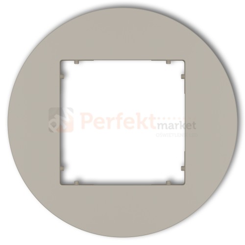 KARLIK MINI ramka uniwersalna pojedyncza okrągła z tworzywa taupe 60MRTO-1 perfekt market olsztyn