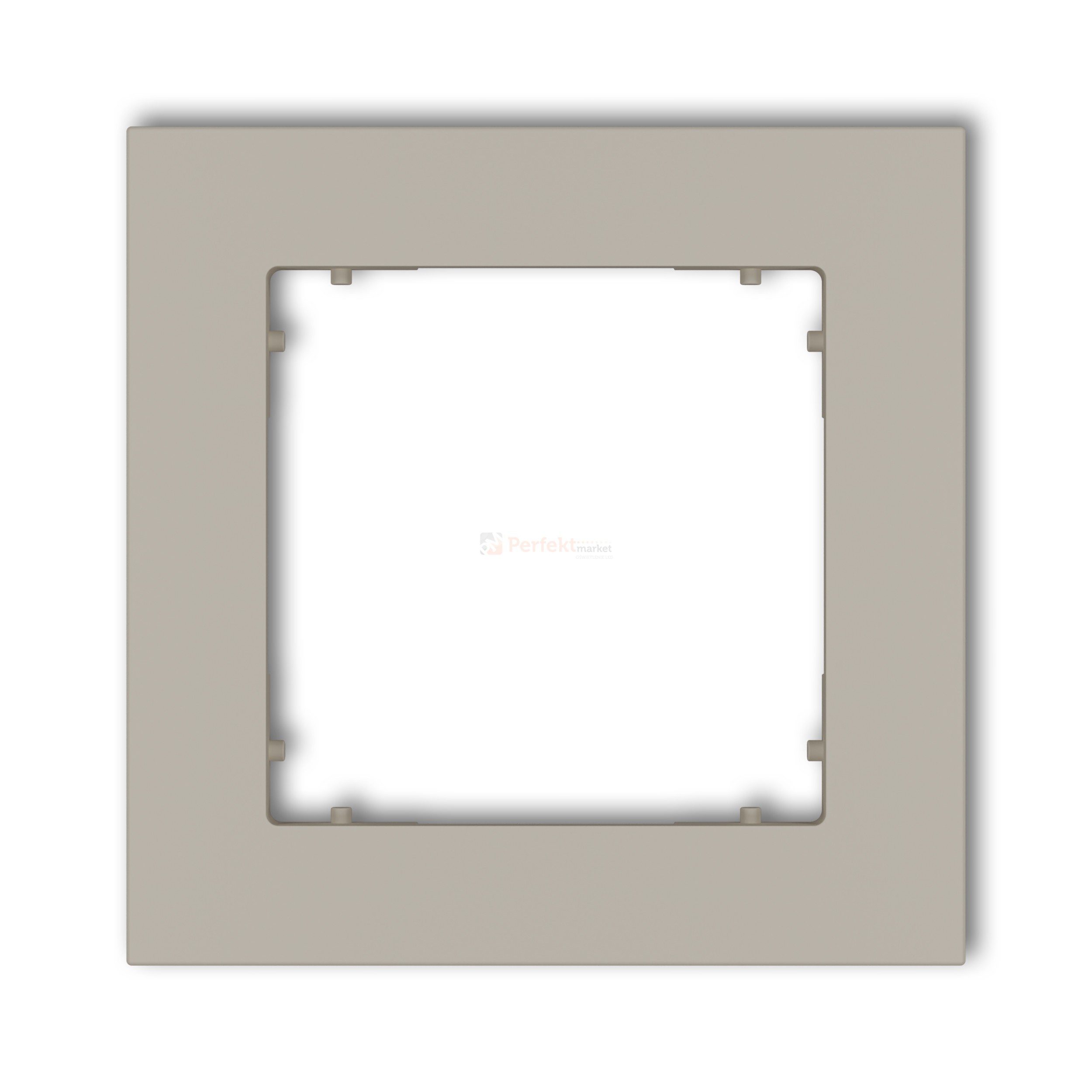KARLIK MINI ramka uniwersalna pojedyncza kwadratowa z tworzywa taupe 60MR-1 perfekt market olsztyn