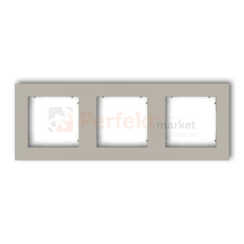 KARLIK MINI ramka uniwersalna potrójna kwadratowa z tworzywa taupe 60MR-3 perfekt market olsztyn