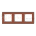 KARLIK MINI ramka uniwersalna potrójna kwadratowa z tworzywa terakota 63MR-3