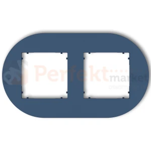 KARLIK MINI ramka uniwersalna podwójna okrągła z tworzywa navy blue 64MRTO-2