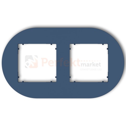 KARLIK MINI ramka uniwersalna podwójna okrągła z tworzywa navy blue 64MRTO-2 perfekt market olsztyn