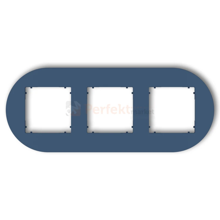 KARLIK MINI ramka uniwersalna potrójna okrągła z tworzywa navy blue 64MRTO-3 perfekt market olsztyn