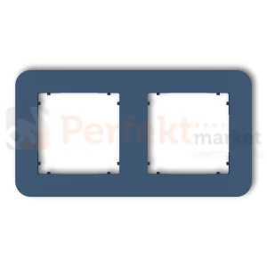 KARLIK MINI ramka uniwersalna podwójna zaokrąglona z tworzywa navy blue 64MRTZ-2