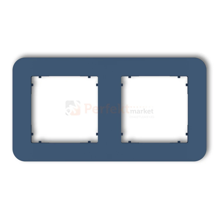 KARLIK MINI ramka uniwersalna podwójna zaokrąglona z tworzywa navy blue 64MRTZ-2 perfekt market olsztyn