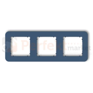 KARLIK MINI ramka uniwersalna potrójna zaokrąglona z tworzywa navy blue 64MRTZ-3