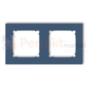 KARLIK MINI ramka uniwersalna podwójna kwadratowa z tworzywa navy blue 64MR-2