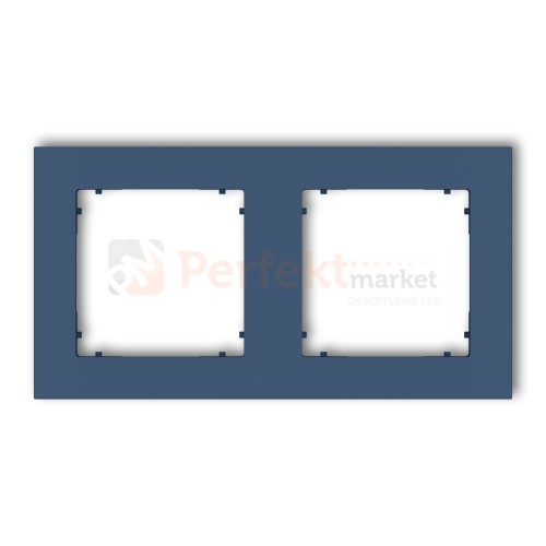 KARLIK MINI ramka uniwersalna podwójna kwadratowa z tworzywa navy blue 64MR-2 perfekt market olsztyn