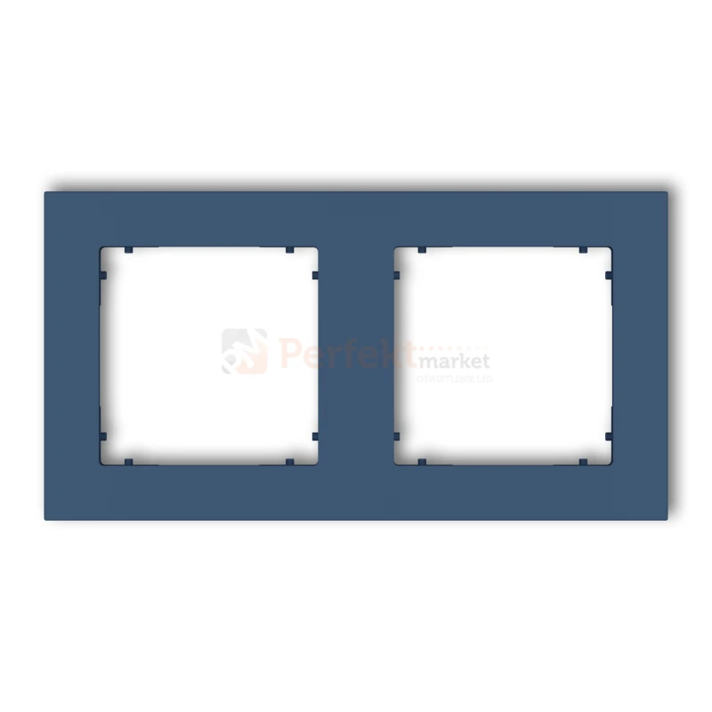 KARLIK MINI ramka uniwersalna podwójna kwadratowa z tworzywa navy blue 64MR-2 perfekt market olsztyn