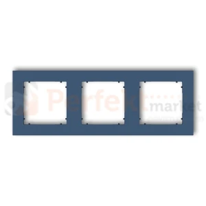 KARLIK MINI ramka uniwersalna potrójna kwadratowa z tworzywa navy blue 64MR-3