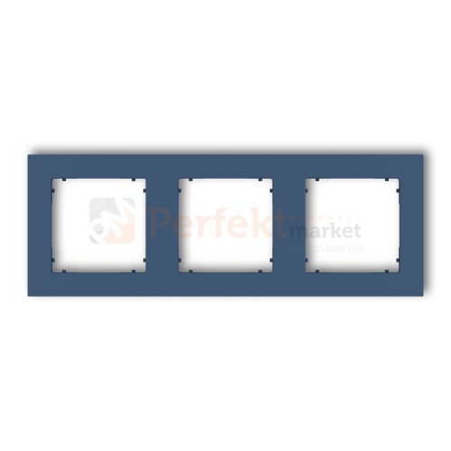 KARLIK MINI ramka uniwersalna potrójna kwadratowa z tworzywa navy blue 64MR-3 perfekt market olsztyn