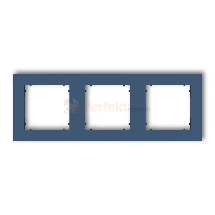 KARLIK MINI ramka uniwersalna potrójna kwadratowa z tworzywa navy blue 64MR-3 perfekt market olsztyn